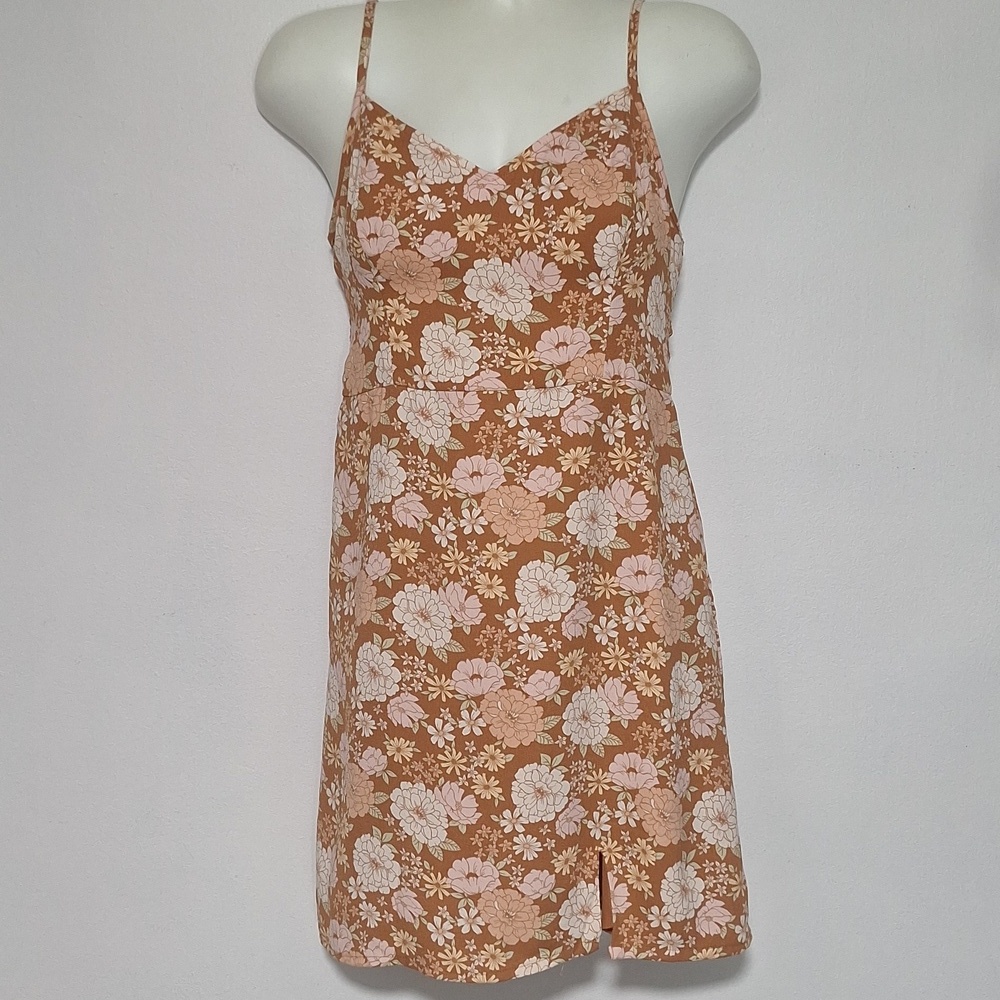 HollisterMini Slip Brown Floral Dress
